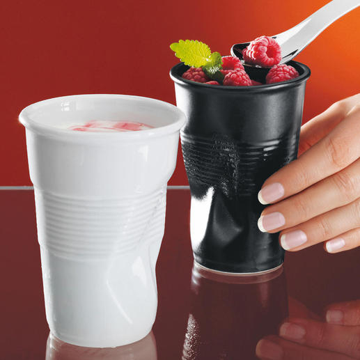 Gobelet caboss&eacute; Objet culte &agrave; message : de la porcelaine dure au lieu du plastique jetable !
