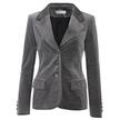 Blazer en velours lavable, Noir/Gris clair