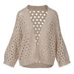 Cardigan en lin et cachemire ajouré