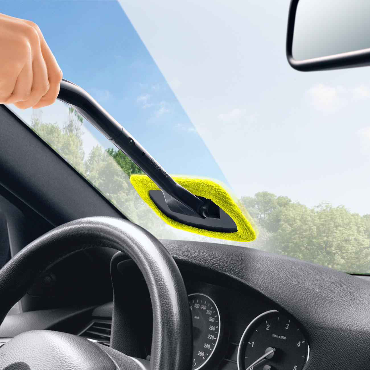 Acheter 1pc, Kit de brosse de nettoyage de pare-brise de vitre de voiture à  long manche-outil d'essuyage facile à utiliser pour nettoyer et protéger  votre pare-brise