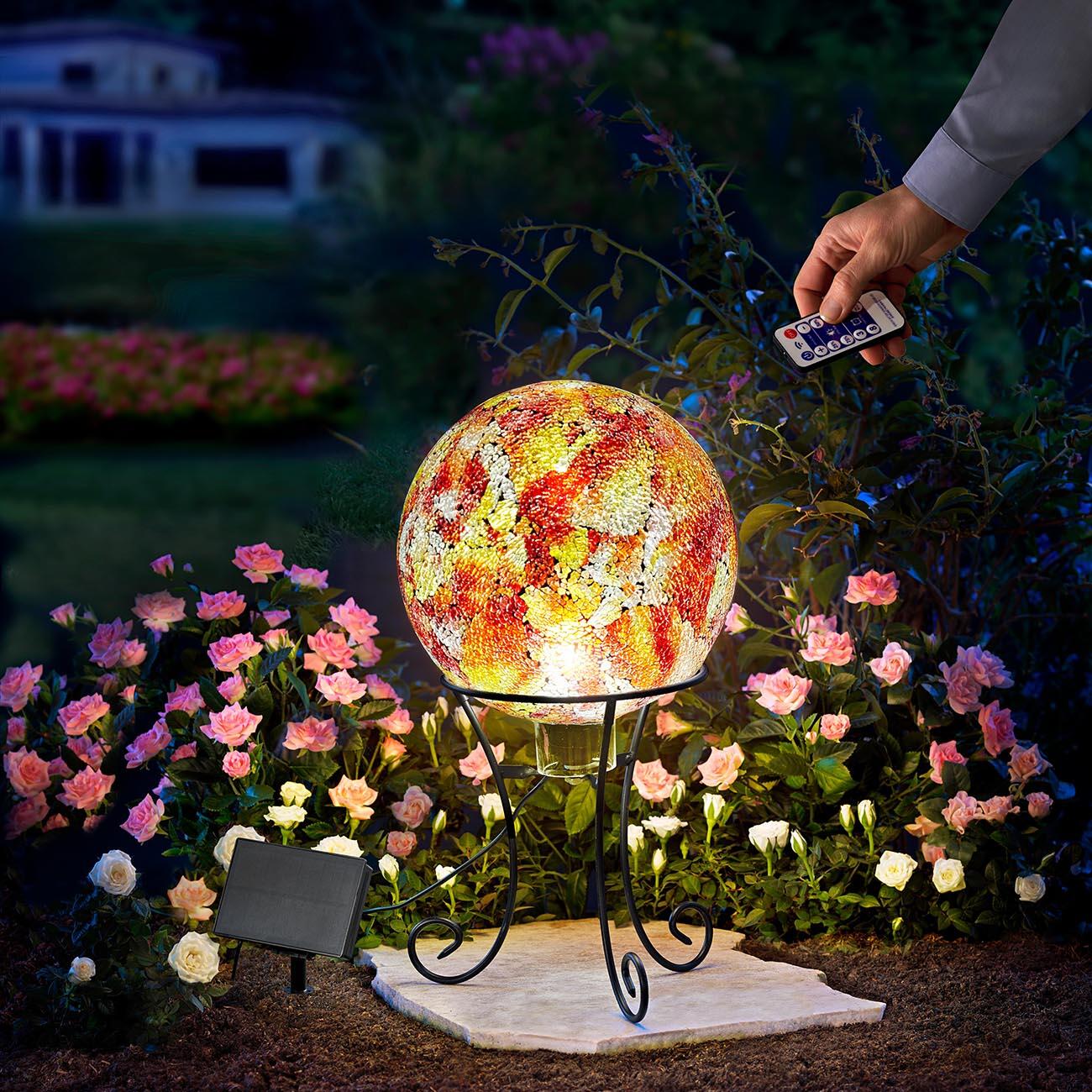 Lampes solaires boule pour le jardin Bougie solaire LED ronde
