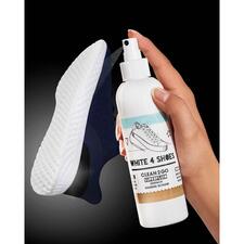 Nettoyant pour chaussures « White 4 Shoes », Bouteille à pulvérisateur de  200 ml et Chiffon microfibre de 40 x 40 cm