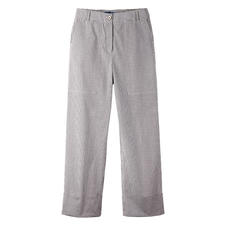 Pantalon De Ville Gris Rayé JUNK DE LUXE Taille 32 - Coupe Plissée, Excellent état D'occasion