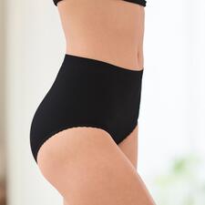 Top ou Slip Seamless nervuré Slip en rib côtelé sans couture en noir, vue latérale