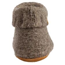 Brun chiné Vue arrière des bottes en feutre Gottstein Walkstrick en gris.