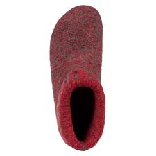 Rouge chiné Vue de dessus d'une botte Gottstein Walkstrick rouge.