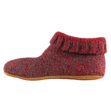 Rouge chiné Vue latérale d'une botte Gottstein Walkstrick rouge.