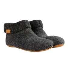 Noir chiné Deux bottes Gottstein Walkstrick grises côte à côte.