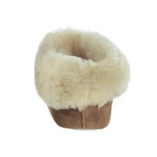 Femme, Brun clair Bottes en laine d'agneau beiges avec un matériau supérieur doux.