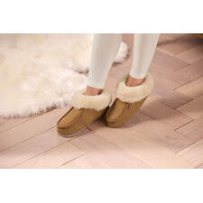 Femme, Brun clair Bottes en peau de mouton pour femmes en couleur châtaigne, taille 37.