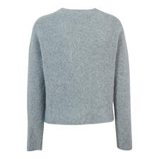 Pullover Vue arrière du pull en alpaga brossé gris.