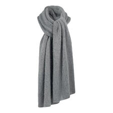 Écharpe Écharpe en alpaga brossé gris, drapée et douce