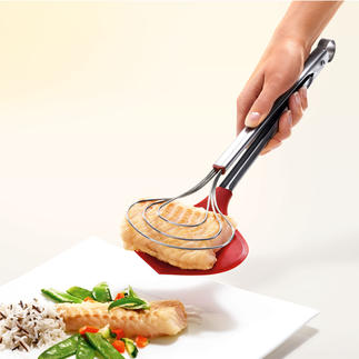 Pince XXL Enfin une pince de cuisine bien large. Préserve les aliments les plus fragiles.