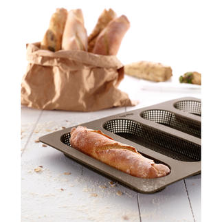 Moule en silicone pour petits pains ou baguettes Des petits pains ou des baguettes faits maison – aussi croustillants que chez le boulanger.