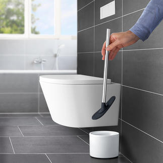 Balai de toilette en silicone Beaucoup plus souple et hygiénique que les brosses de toilette conventionnelles.