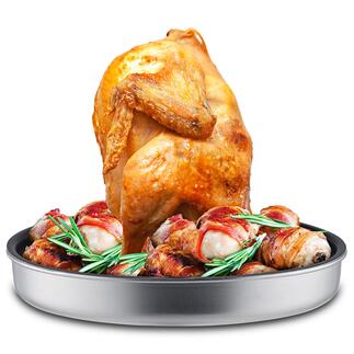 Cuit-poulet multitâche Le cuit-poulet éprouvé qui, grâce à une coupelle de récupération et une pointe de cuisson extralarges, est encore plus polyvalent.