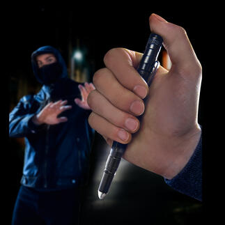 Tactical Pen 9 outils en un seul objet : stylo solide, lampe LED, brise-vitre, outil dʼauto-défense …