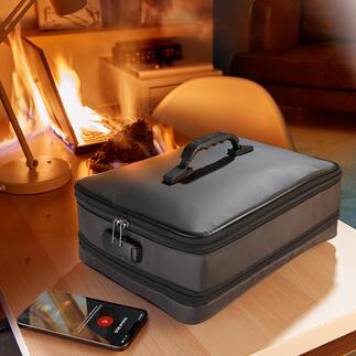 Attaché-case ininflammable 1 100 °C L’attaché-case amélioré : étanche et ininflammable jusqu’à 1 100 °C (!).