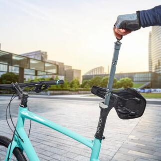 Cadenas de vélo UPLOCK® Un design breveté renferme élégamment un cadenas de vélo dans la tige de selle.