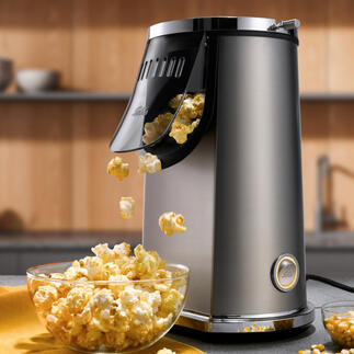 Machine à pop-corn Solis avec du pop-corn frais dans un bol