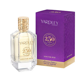 Eau de Parfum Yardley  « 250 », 100 ml Par le maître parfumeur avec un savoir-faire de 250 ans : le parfum anniversaire de Yardley/Londres.