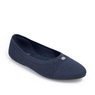 Ballerine marine en mesh avec application argentée.