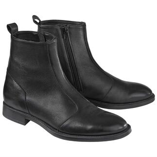 Deux bottines Dandy noires en cuir côte à côte, de face