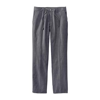 Pantalon gris pour hommes avec cordon et coupe décontractée.