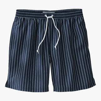 Shorts de bain navy Swim & Dry avec des rayures blanches.