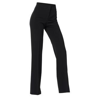 Pantalon flare Seductive Business noir sur fond clair.