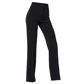 Pantalon flare Seductive Business noir sur fond clair.