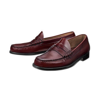 Mocassins bordeaux G.H. Bass Pennyloafer Weejuns au design classique.