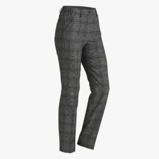 Pantalon Glencheck en laine vierge lavable, vue de côté.