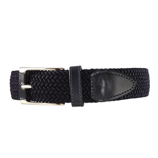 Ceinture élastique navy pour femmes avec un motif tressé.