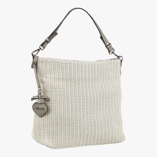 Sac tressé beige d'Emily & Noah dans une présentation élégante.
