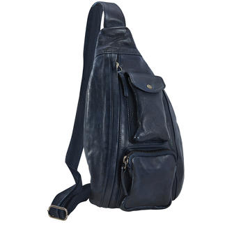 Sac bandoulière Anokhi vu de côté avec poche fermée