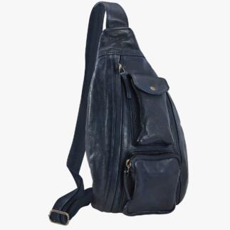 Sac bandoulière Anokhi vu de côté avec poche fermée