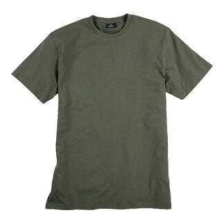 T-shirt khaki pour femmes, à plat sur un fond blanc.