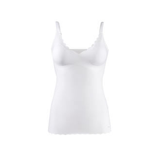 Top de soutien-gorge Skiny blanc avec bretelles larges.