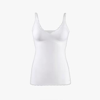 Top de soutien-gorge Skiny blanc avec bretelles larges.