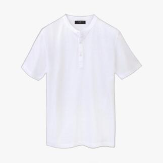 T-shirt Henley Piqué Junghans blanc, taille 48.