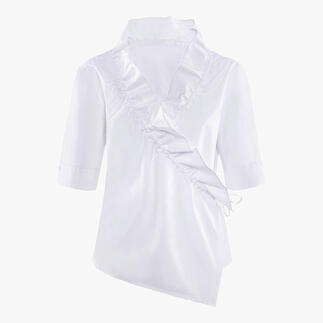 Vue de face de la blouse à volants Armagentum.