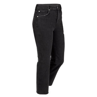 Jeans cropped noir de Liu Jo, vue latérale.