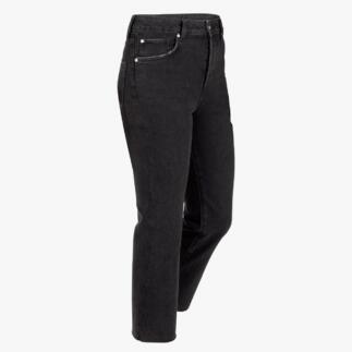 Jeans cropped noir de Liu Jo, vue latérale.