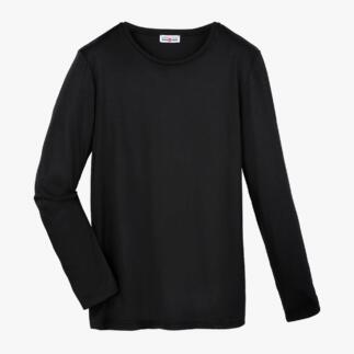 Longsleeve noir en matériaux de qualité, simple et fonctionnel