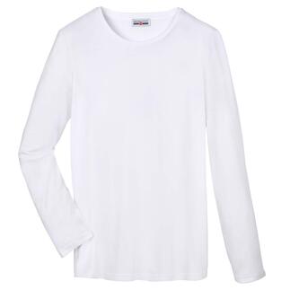Longsleeve blanc en coton de qualité, simple et confortable