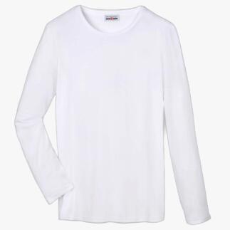 Longsleeve blanc en coton de qualité, simple et confortable