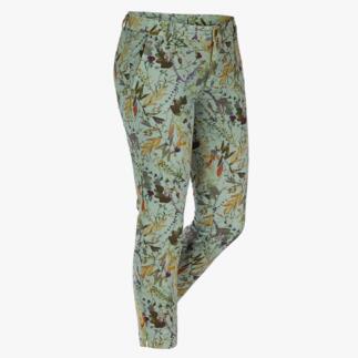Motif de fleurs sur un pantalon vert clair