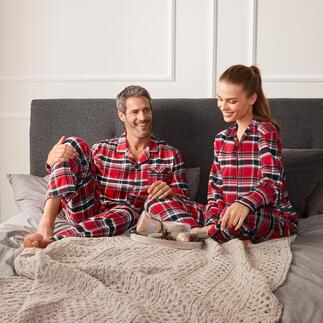 Pyjama en flanelle Cyberjammies La chaleur peut être aussi douce : le pyjama en fla­nelle exceptionnellement doux et brossé 5 fois.