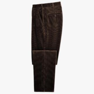 Pantalon en velours côtelé marron foncé de Kindermann, taille 25, avec poche sur le côté.